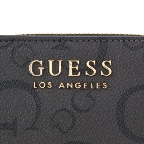 ゲス 二つ折り財布 レディース OAK PARK / MINI ZIP AROUND ブラック GUESS JG823841 COAL