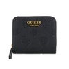 ゲス 二つ折り財布 レディース IZZY peony debossed / MINI ZIP AROUND ブラック GUESS PD920941 BLACK