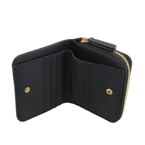 ゲス 二つ折り財布 レディース IZZY peony debossed / MINI ZIP AROUND ブラック GUESS PD920941 BLACK