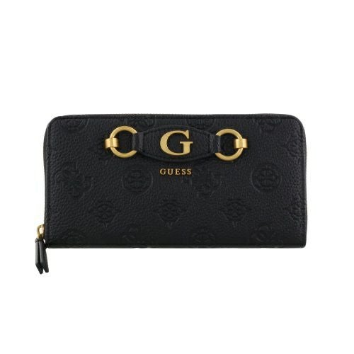 ゲス 長財布 レディース IZZY peony debossed / Large Zip Around ブラック GUESS P9209599 BLACK