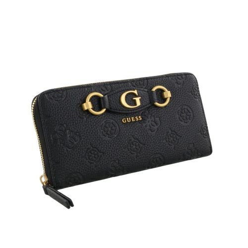 ゲス 長財布 レディース IZZY peony debossed / Large Zip Around ブラック GUESS P9209599 BLACK