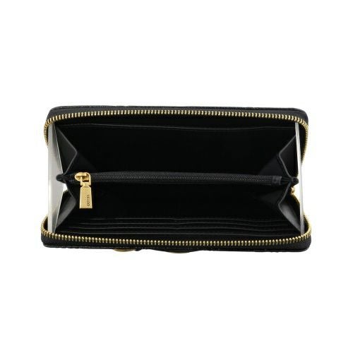 ゲス 長財布 レディース IZZY peony debossed / Large Zip Around ブラック GUESS P9209599 BLACK