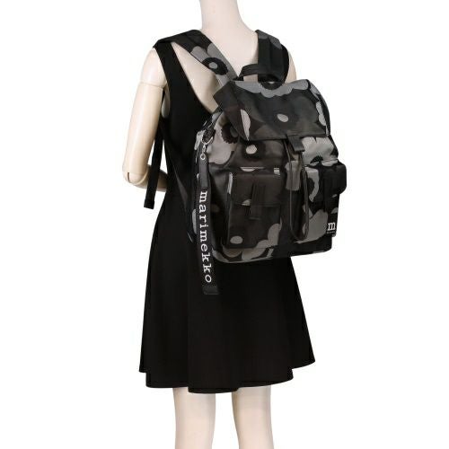 マリメッコ リュックサック バックパック レディース EVERYTHING BACKPACK L UNIKKO ブラック marimekko 94811 990 Grey/Dark Grey/Black