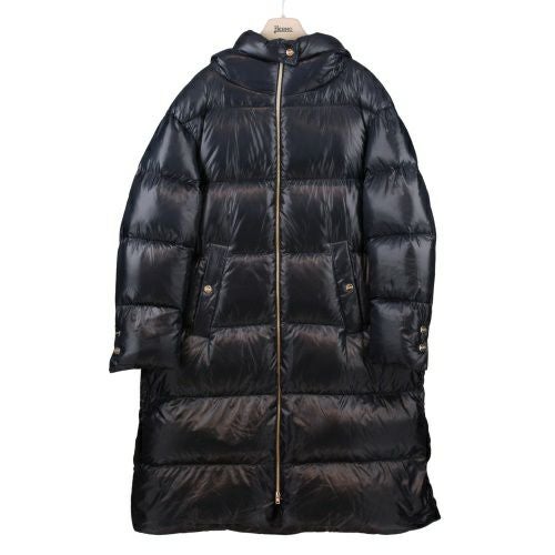 ヘルノ ダウンコート レディース ネイビー HERNO PI001519D 12017Z 9200 ネイビーブルー サイズ44