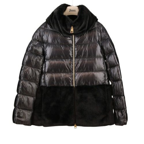 ヘルノ ダウンジャケット レディース ブラック HERNO PI001933D 12017Z 9300 サイズ38