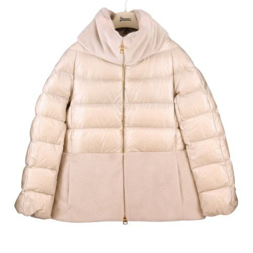 ヘルノ ダウンジャケット レディース ベージュ HERNO PI001933D 12017Z 1985 シャンティイ サイズ42