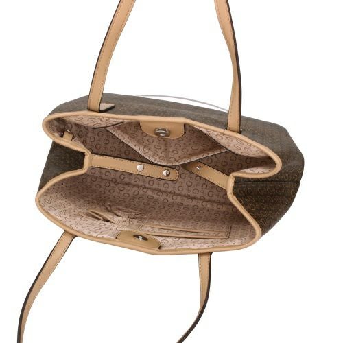 ゲス トートバッグ レディース PORTINI TRAP TOTE ブラウン GUESS