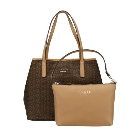 ゲス トートバッグ レディース PORTINI TRAP TOTE ブラウン GUESS
