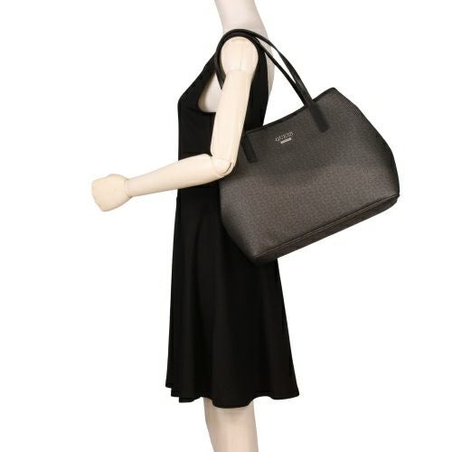 ゲス トートバッグ レディース PORTINI TRAP TOTE ブラック GUESS SV985624 COAL