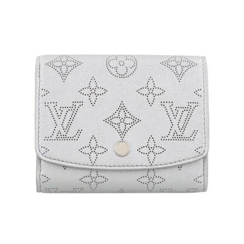 ルイヴィトン 二つ折り財布 マヒナ ポルトフォイユ・イリス コンパクト シルバー LOUIS VUITTON M26706