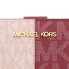 マイケルコース 二つ折り財布 レディース ジェット セット シグネチャー ツートーン レッド MICHAEL KORS 35F4GTVF6B CHERRY MULTI
