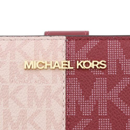 マイケルコース 二つ折り財布 レディース ジェット セット シグネチャー ツートーン レッド MICHAEL KORS 35F4GTVF6B CHERRY MULTI