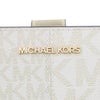マイケルコース 二つ折り財布 レディース ジェット セット トラベル ツートン シグネチャー ミディアム ジップ コーナー ホワイト MICHAEL KORS 35F4GTVF6M PALE GOLD