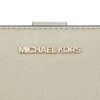 マイケルコース 二つ折り財布 レディース ジェットセット ミディアム メタリック サフィアーノ ゴールド MICHAEL KORS 35F4GTVF8M PALE GOLD