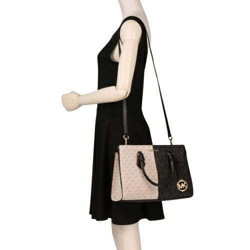 マイケルコース ハンドバッグ レディース シーラ ミディアム ツートン メタリック シグネチャー ロゴ サッチェル ブラック MICHAEL KORS 35F5G6HS3B BLACK MULTI