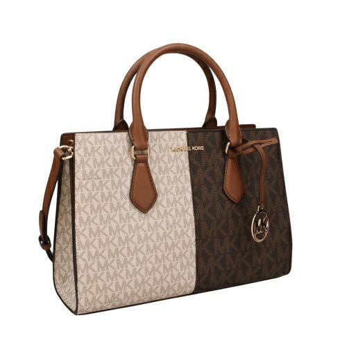 マイケルコース ハンドバッグ レディース シーラ ミディアム ツートン メタリック シグネチャー ロゴ サッチェル ブラウン MICHAEL KORS 35F5G6HS3B BROWN MULTI