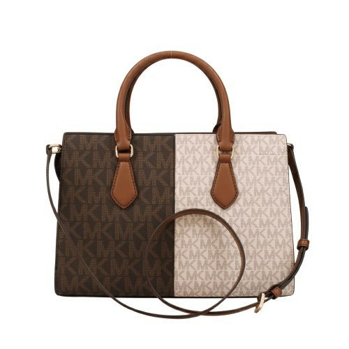 マイケルコース ハンドバッグ レディース シーラ ミディアム ツートン メタリック シグネチャー ロゴ サッチェル ブラウン MICHAEL KORS 35F5G6HS3B BROWN MULTI