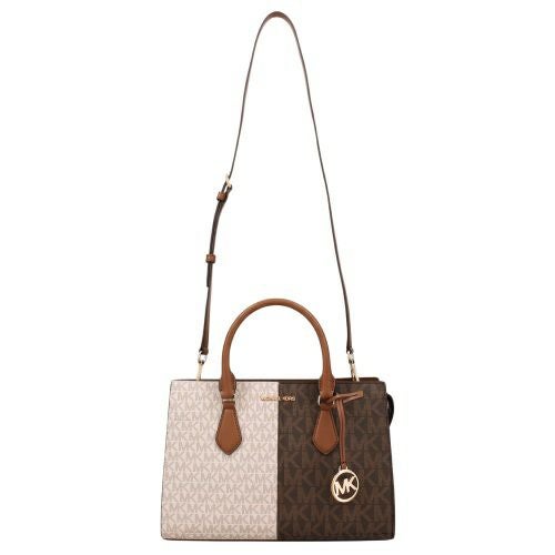 マイケルコース ハンドバッグ レディース シーラ ミディアム ツートン メタリック シグネチャー ロゴ サッチェル ブラウン MICHAEL KORS 35F5G6HS3B BROWN MULTI