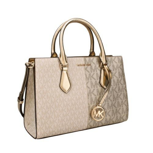 マイケルコース ハンドバッグ レディース シーラ ミディアム ツートン メタリック シグネチャー ロゴ サッチェル ゴールド MICHAEL KORS 35F5G6HS9Y PALE GOLD