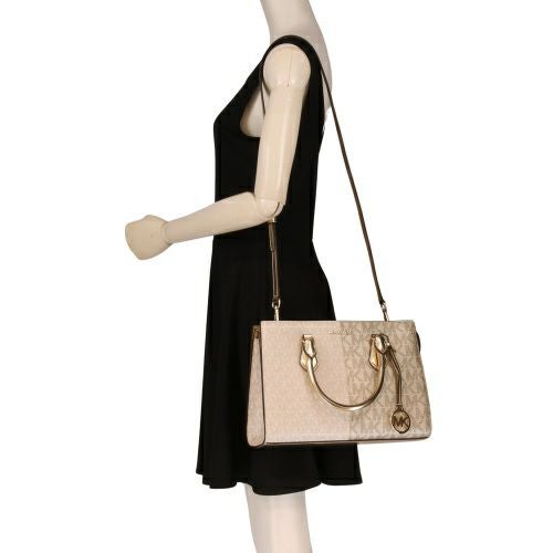 マイケルコース ハンドバッグ レディース シーラ ミディアム ツートン メタリック シグネチャー ロゴ サッチェル ゴールド MICHAEL KORS 35F5G6HS9Y PALE GOLD