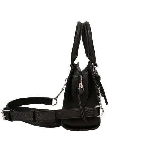 ゲス ショルダーバッグ レディース WRENLEY SMALL SATCHEL ブラック