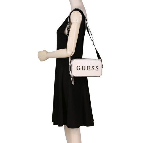 ゲス ショルダーバッグ レディース AMANZA MINI CROSSBODY TOP ZIP ホワイト GUESS GA961470 WHITE MULTI