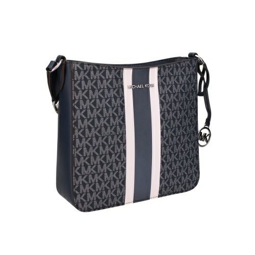 マイケルコース ショルダーバッグ レディース ジェットセット スモール シグネチャー ロゴ ストライプ クロスボディバッグ ネイビー MICHAEL KORS 35F5STVC5K NAVY