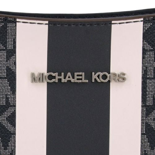 マイケルコース ショルダーバッグ レディース ジェットセット スモール シグネチャー ロゴ ストライプ クロスボディバッグ ネイビー MICHAEL KORS 35F5STVC5K NAVY