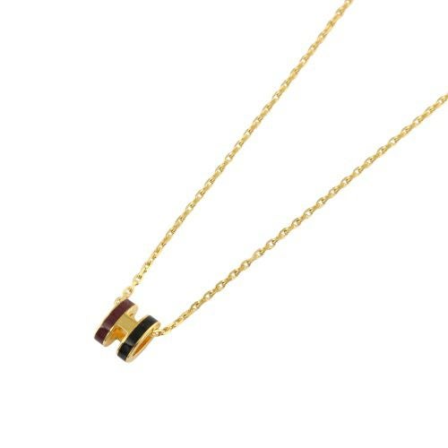 エルメス ネックレス レディース MINI POP H ロカバール ネックレス ブラウン HERMES H100066F GALAXIE/GD