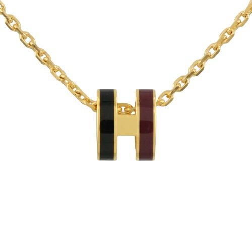 エルメス ネックレス レディース MINI POP H ロカバール ネックレス ブラウン HERMES H100066F GALAXIE/GD