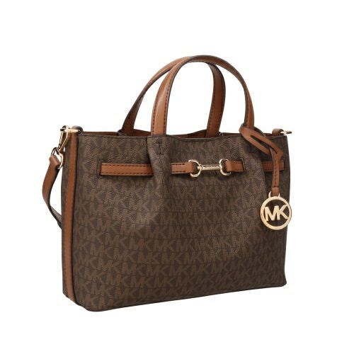 マイケルコース ハンドバッグ レディース カーソン スモール シグネチャー ロゴ サッチェル ブラウン MICHAEL KORS 35S5G2ZS5B
