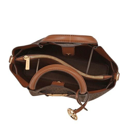 マイケルコース ハンドバッグ レディース カーソン スモール シグネチャー ロゴ サッチェル ブラウン MICHAEL KORS 35S5G2ZS5B