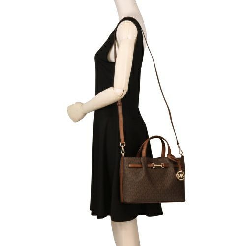 マイケルコース ハンドバッグ レディース カーソン スモール シグネチャー ロゴ サッチェル ブラウン MICHAEL KORS 35S5G2ZS5B