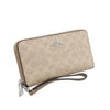コーチ アウトレット 長財布 レディース ロング ジップ アラウンド ウォレット・デタッチャブル カード ケース・シグネチャー キャンバス ベージュ COACH CBZ99