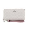 コーチ アウトレット 長財布 レディース ロング ジップ アラウンド ウォレット・シグネチャー キャンバス ホワイト COACH CW778