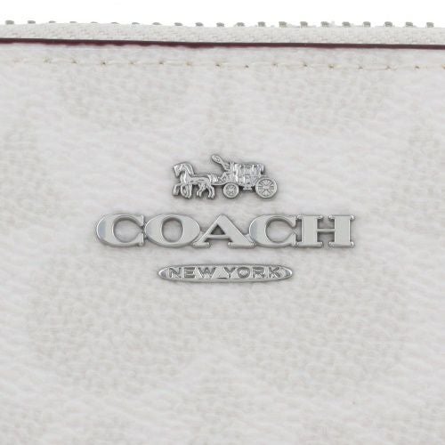 コーチ アウトレット 長財布 レディース ロング ジップ アラウンド ウォレット・シグネチャー キャンバス ホワイト COACH CW778