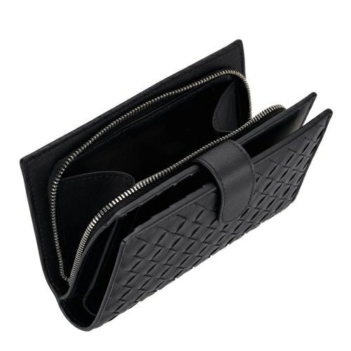 ボッテガヴェネタ 二つ折り財布 メンズ ブラック BOTTEGA VENETA 121060 V3UN1 8803