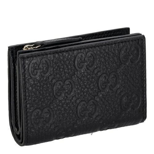 グッチ 二つ折り財布 レディース GGエンブレム ミディアム ウォレット ブラック GUCCI 815874 AAEEM 1000