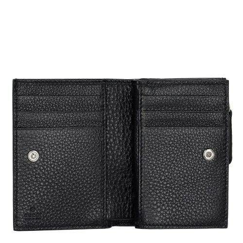 グッチ 二つ折り財布 レディース GGエンブレム ミディアム ウォレット ブラック GUCCI 815874 AAEEM 1000