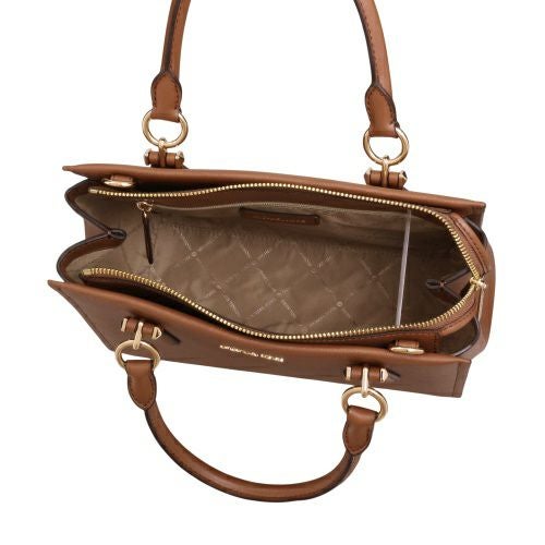 マイケルコース ハンドバッグ レディース マリリン ミディアム サフィアーノ レザー サッチェル ブラウン MICHAEL KORS 35F5G6AS2L LUGGAGE