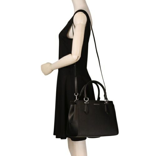 マイケルコース ハンドバッグ レディース マリリン ミディアム サフィアーノ レザー サッチェル ブラック MICHAEL KORS 35F5S6AS2L BLACK