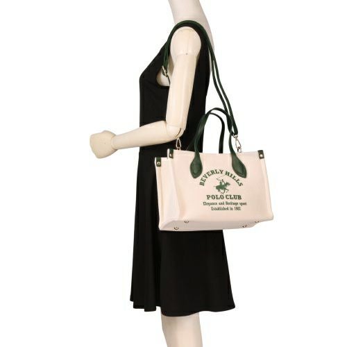 ビバリーヒルズポロクラブ トートバッグ レディース グリーン BEVERLY HILLS POLO CLUB BH2014N キナリ/グリーン