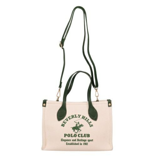 ビバリーヒルズポロクラブ トートバッグ レディース グリーン BEVERLY HILLS POLO CLUB BH2014N キナリ/グリーン