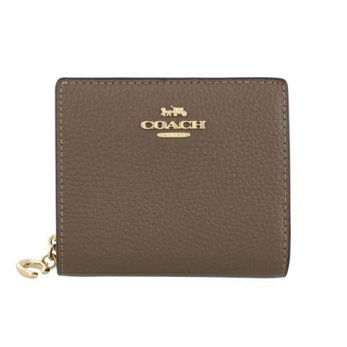 コーチ アウトレット 二つ折り財布 レディース スナップ ウォレット COACH OUTLET C2862 IMV2R ダークストーン