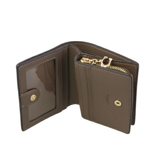 コーチ アウトレット 二つ折り財布 レディース スナップ ウォレット COACH OUTLET C2862 IMV2R ダークストーン