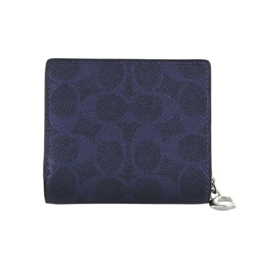 コーチ アウトレット 二つ折り財布 レディース スナップ ウォレット・シグネチャー キャンバス COACH OUTLET CCL96 SBLNV