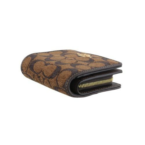 コーチ アウトレット 二つ折り財布 レディース スナップ ウォレット・シグネチャー シェニール COACH OUTLET CCQ32 IMA7U トリュフ