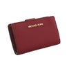 マイケルコース 二つ折り財布 レディース JET SET TRAVEL MD BIFLD ZP CN WLLET LEATHER ジェット セット トラベル ミディアム ビルフォールド ジップ コーナー ウォレット レザー MICHAEL KORS 35F7GTVF2L CHERRY