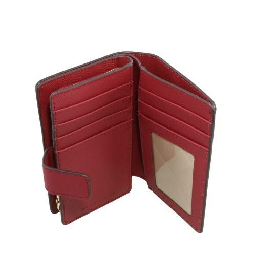 マイケルコース 二つ折り財布 レディース JET SET TRAVEL MD BIFLD ZP CN WLLET LEATHER ジェット セット トラベル ミディアム ビルフォールド ジップ コーナー ウォレット レザー MICHAEL KORS 35F7GTVF2L CHERRY