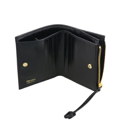 プラダ 二つ折り財布 レディース ソフトルックスレザー PRADA 1ML050 2CYR F0002 NERO